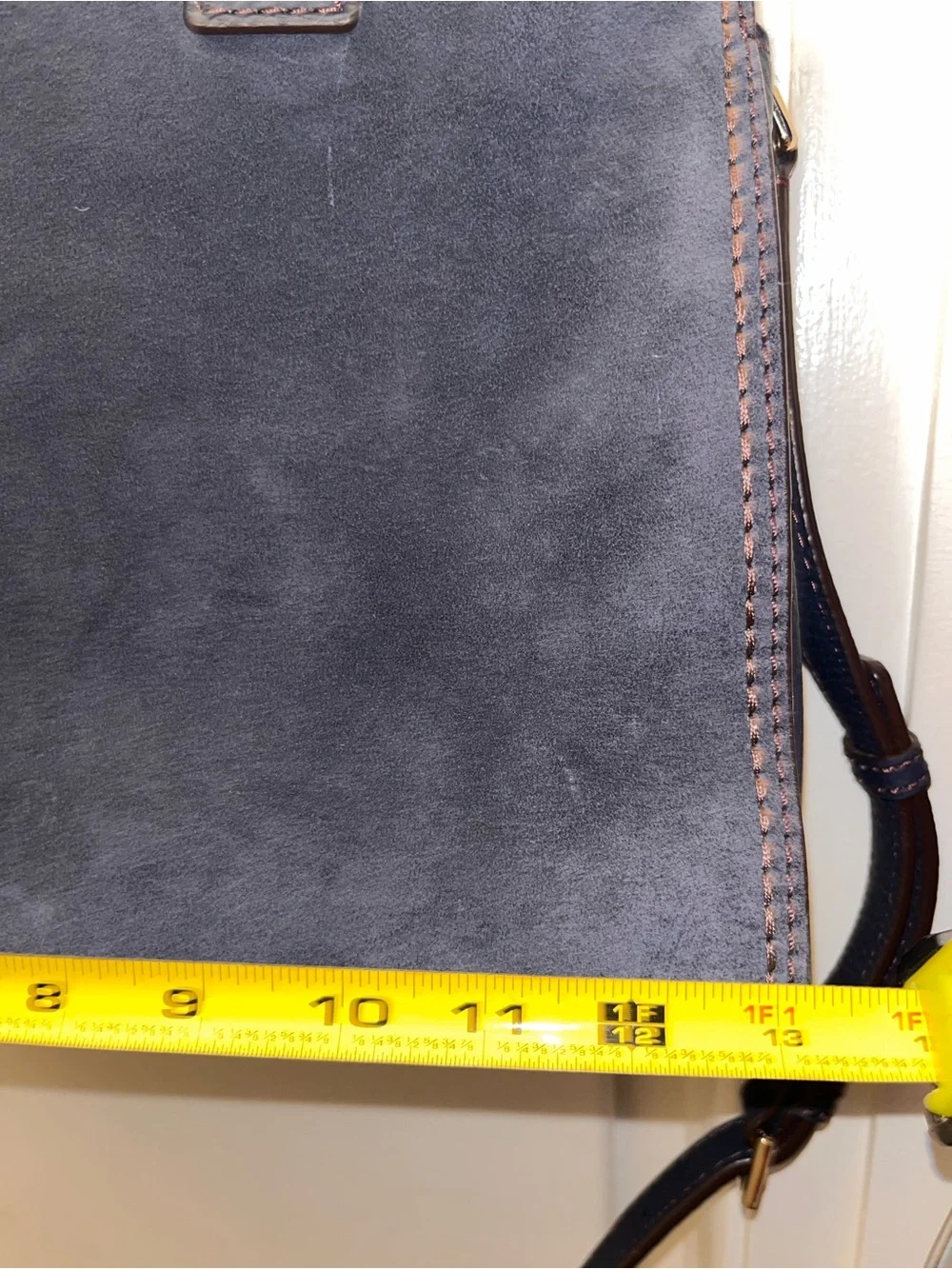 kate spade navy suede satchel with top handles